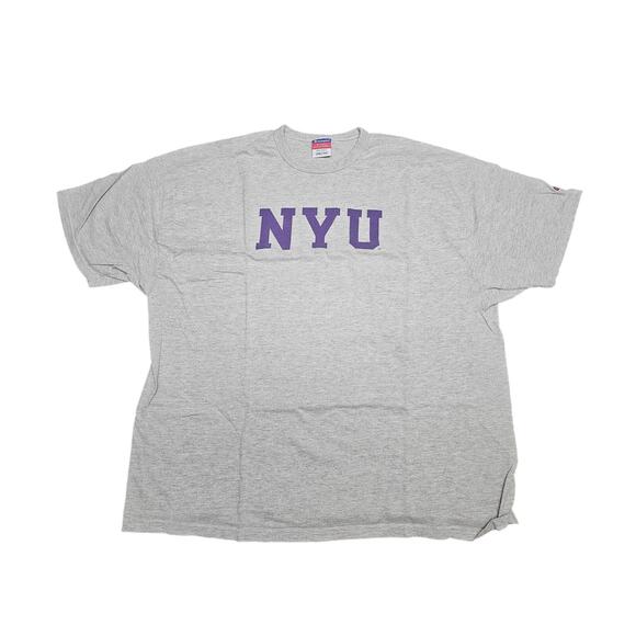 VINTAGE 90S NYU CHAMPION T SHIRT XXL - Picture 1 of 7